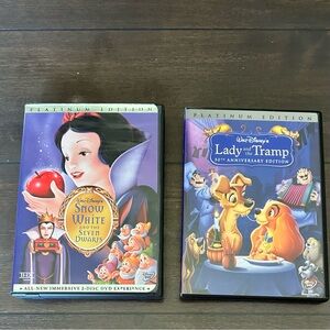 Disney - Set of Two DVD’s: ‘Snow White’ (1937) and ‘Lady and the Tramp (1955)